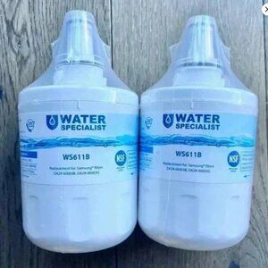 Water Specialist WS611B Fridge Water Filter 2-Pack for Samsung DA29-00003B NWT